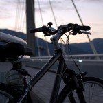 夕方の自転車